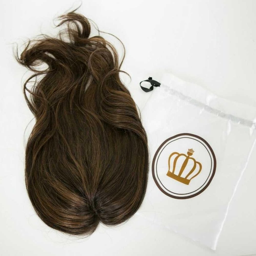 LAUREN ASHTYN EUROPEAN FULL VOLUME CUSTOM LUXURY LAYERED HUMAN HAIR TOPPER 20"" - Picture 2 of 9
